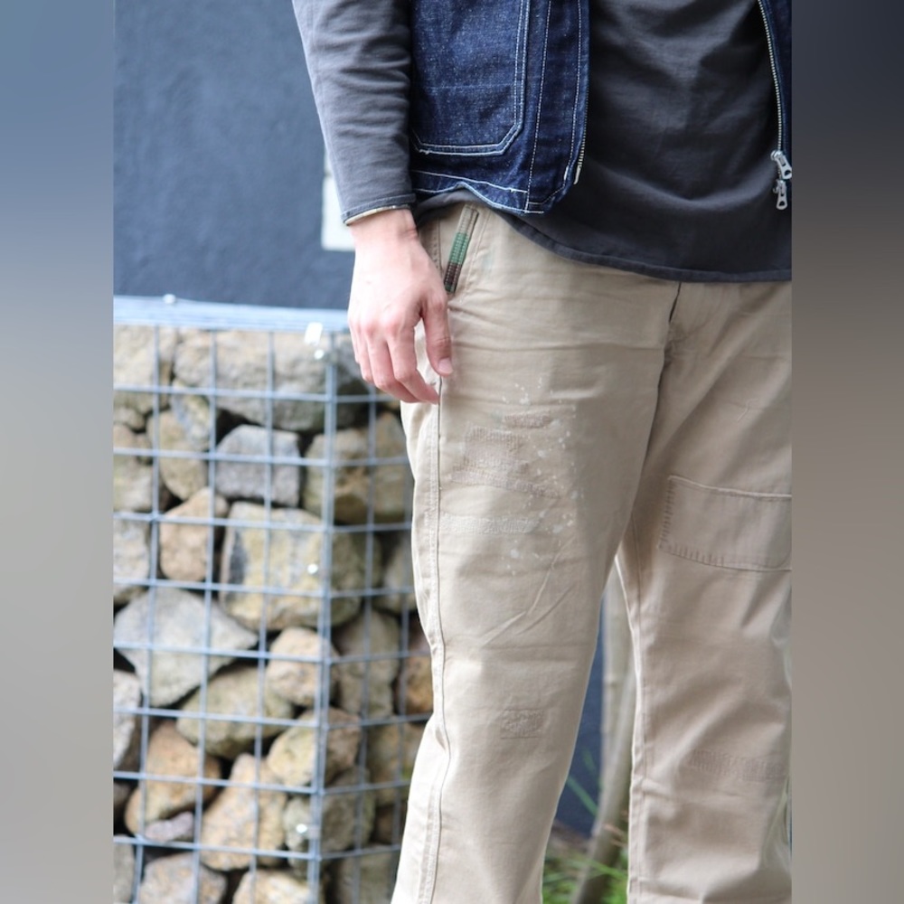 RARE POLO‎ RALPH LAUREN【DISTRESSED STRAIGHT-LEG CHINOS】 KHAKI PANTS - Picture 10 of 14